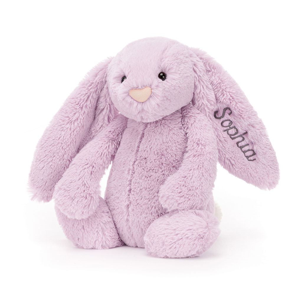 Personalized Bashful Lilac Bunny Medium